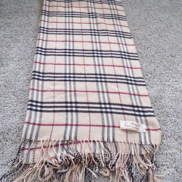 Plaid cashmere scarf - Picture 2 of 7